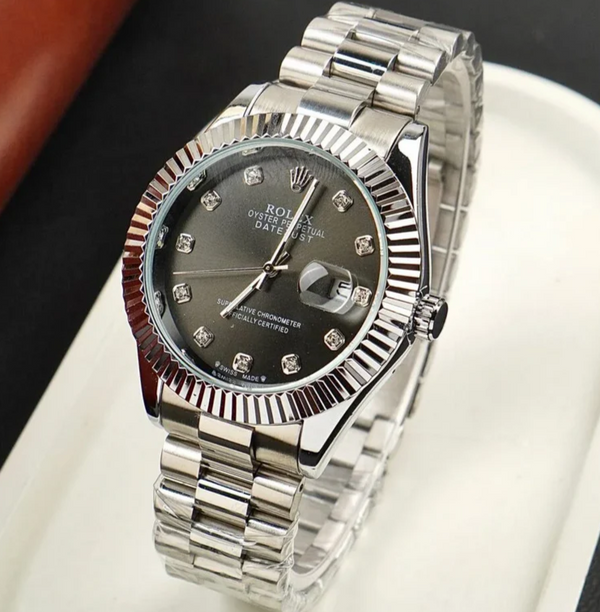 Model: RLX – 40mm – Stainless Steel (Black Dial)